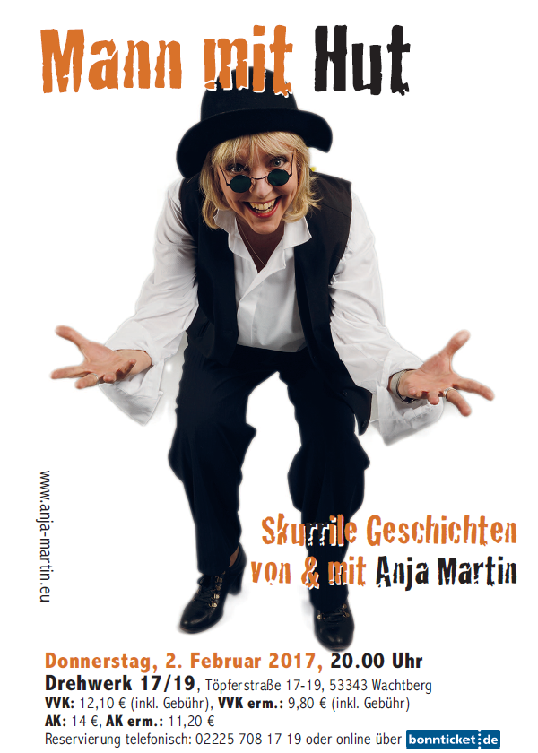 "Mann mit Hut" erweitertes Programm Anja Martin
